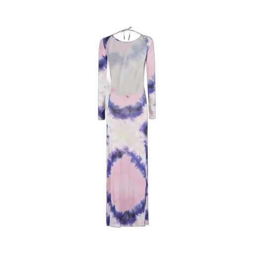 Paco Rabanne Tie-Dye Print Crewneck Dress
