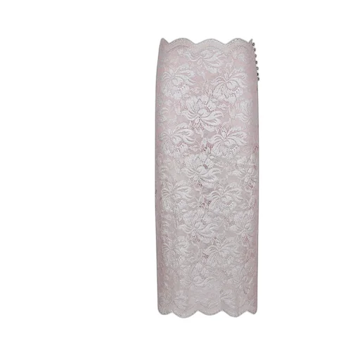 Paco Rabanne Scalloped Edge Midi Lace Skirt