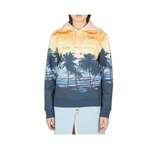 Paco Rabanne Sunset Print Drawstring Hoodie