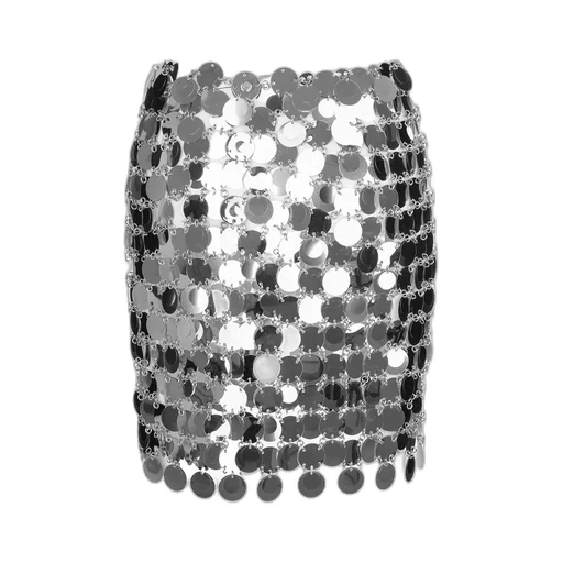Paco Rabanne Asymmetric Circular-Disc Mini Skirt