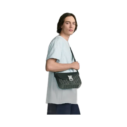 Small Saddle Messenger Bag With Flap