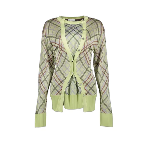 Paco Rabanne Checked Knitted Cardigan