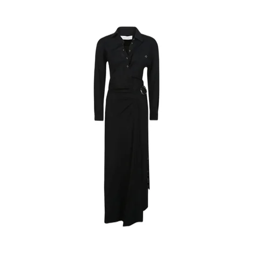 Paco Rabanne Ruched Straight Hem Wrap Dress