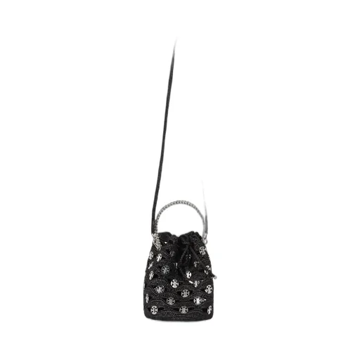 Paco Rabanne Raffia Drawstring Bucket Bag