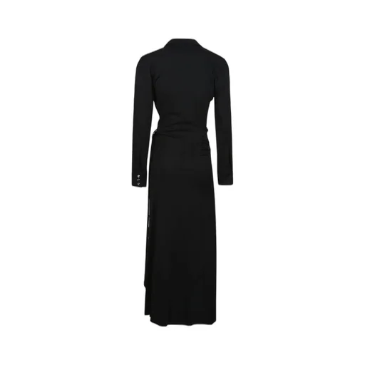 Paco Rabanne Ruched Straight Hem Wrap Dress
