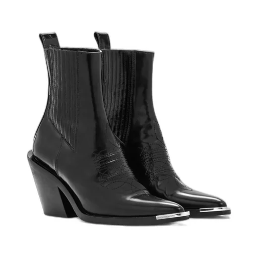 Paco Rabanne Pointed-Toe Chelsea Heeled Boots