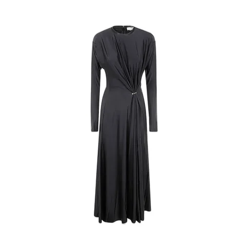 Paco Rabanne Crewneck Gathered Dress
