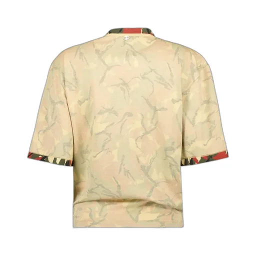 Paco Rabanne Camouflage Printed Cut-Out T-Shirt