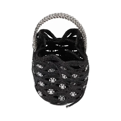 Paco Rabanne Raffia Drawstring Bucket Bag
