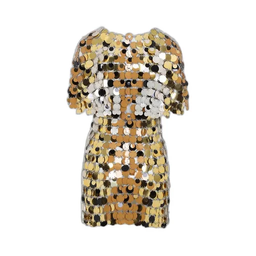Paco Rabanne Sequin Embellished Crewneck Dress