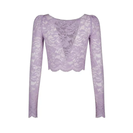 Paco Rabanne Lace Lavender Crop Top