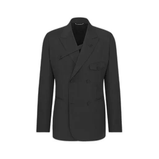 Double-Breasted Jacket With Buttoned Strap