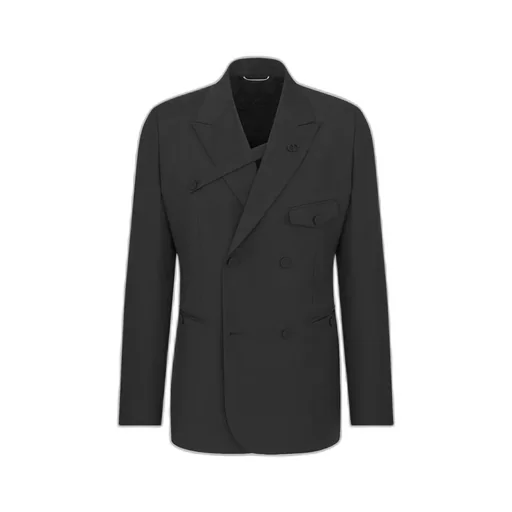 Double-Breasted Jacket With Buttoned Strap