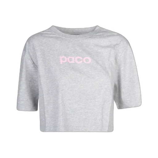 Paco Rabanne Logo Printed Cropped T-Shirt