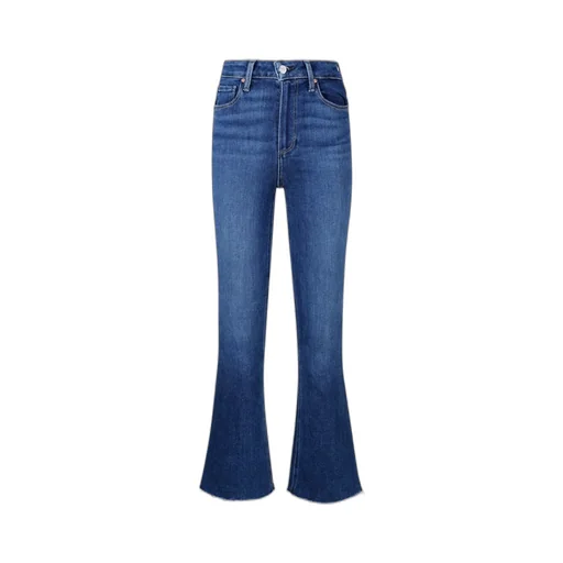 Paige Flared-Leg Cropped Jeans