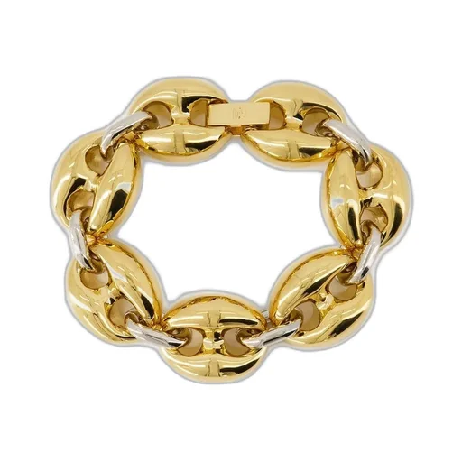 Paco Rabanne Eight Chunky Bicolored Chain-Linked Bracelet