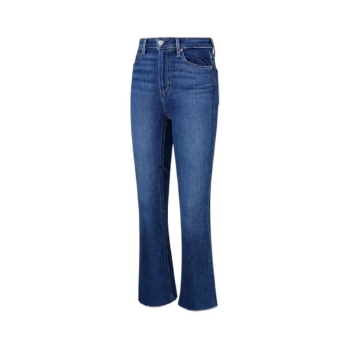 Paige Flared-Leg Cropped Jeans
