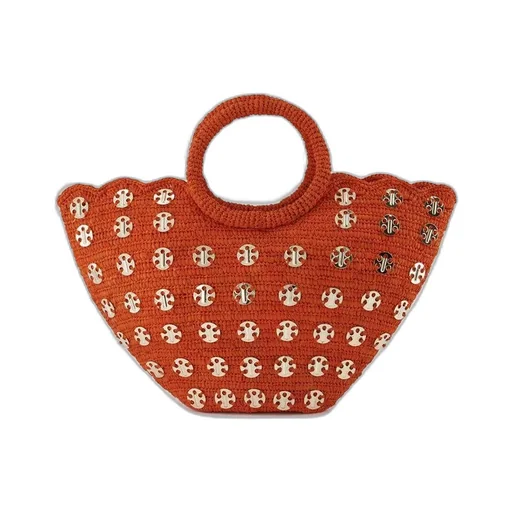 Paco Rabanne Metallic Disc Embellished Basket Bag