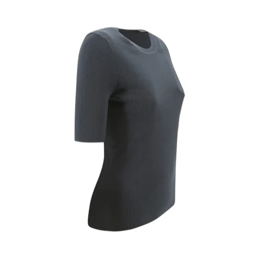 P.A.R.O.S.H. Short-Sleeved Crewneck Knitted Top