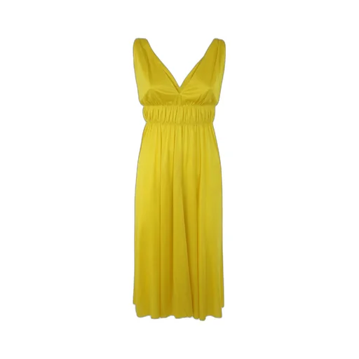 P.A.R.O.S.H. V-Neck Midi Jersey Dress