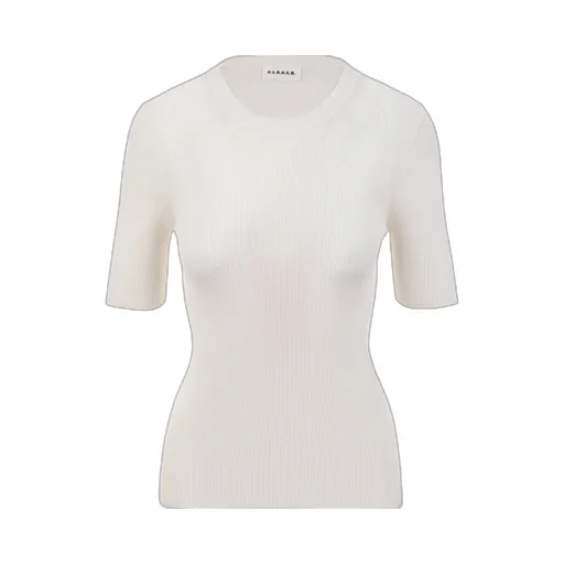 P.A.R.O.S.H. Short-Sleeved Crewneck Knitted Top