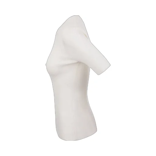 P.A.R.O.S.H. Short-Sleeved Crewneck Knitted Top