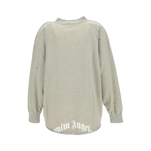 Palm Angels Distressed V-Neck Sweatshirt