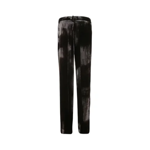 P.A.R.O.S.H. Pleat Detailed Wide-Leg Velvet Trousers