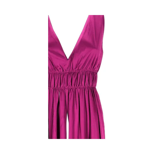 P.A.R.O.S.H. V-Neck Midi Jersey Dress