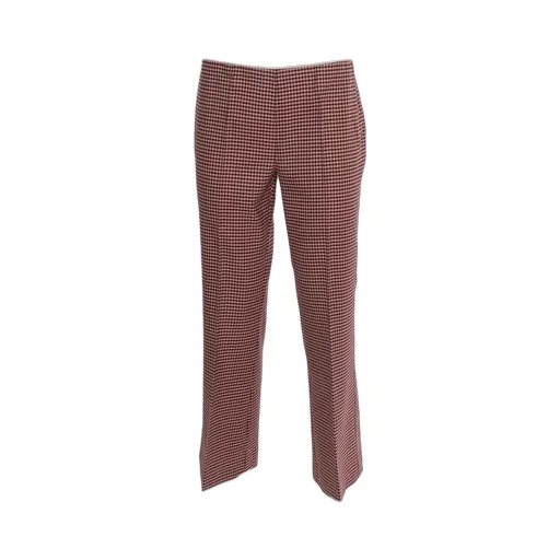 P.A.R.O.S.H. Check Patterned Flared Trousers