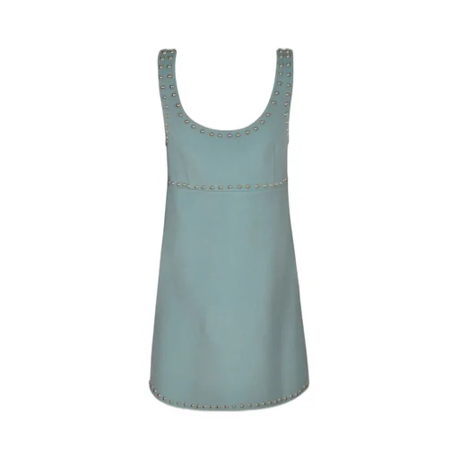 P.A.R.O.S.H. Stud Embellished V-Neck Mini Dress