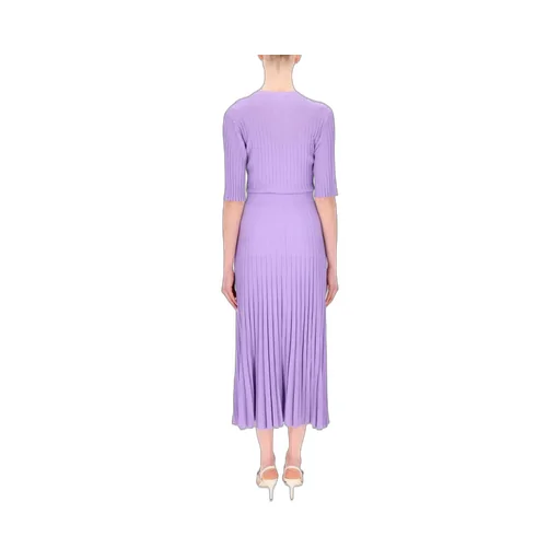 P.A.R.O.S.H. V-Neck Pleated Midi Dress