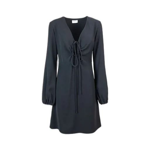 P.A.R.O.S.H. Abito Long-Sleeved V-Neck Keyhole Dress