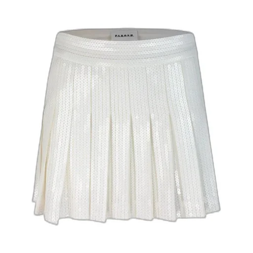 P.A.R.O.S.H. Sequinned Pleated Mini Skirt
