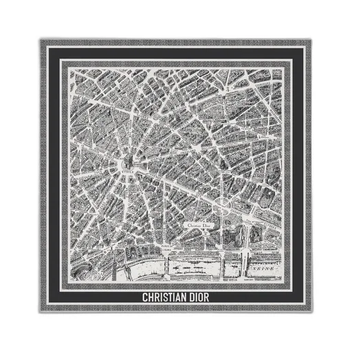 Plan De Paris 90 Square Scarf