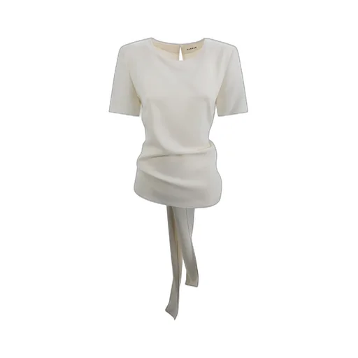 P.A.R.O.S.H. Tie Detailed Crewneck Blouse