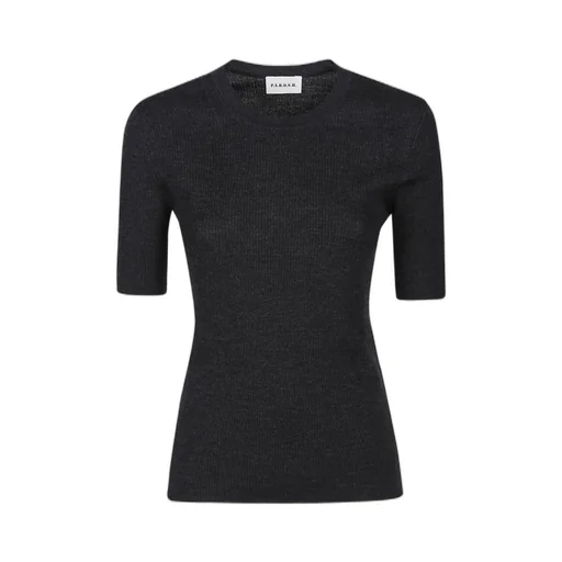 P.A.R.O.S.H. Short-Sleeved Crewneck Ribbed Top