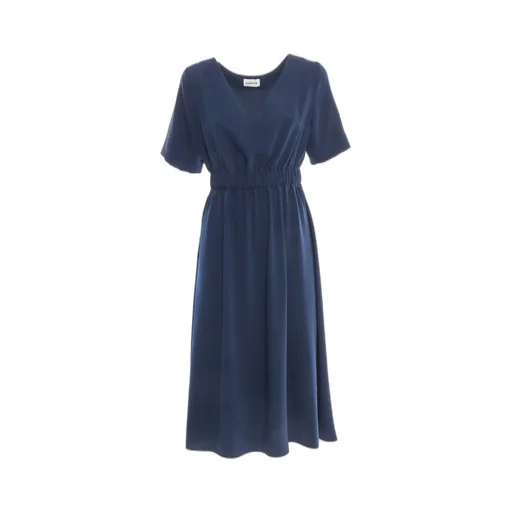 P.A.R.O.S.H. Elasticated Waist V-Neck Midi Dress