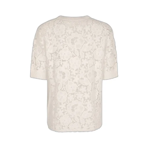 P.A.R.O.S.H. Lace Detailed Short-Sleeve Top