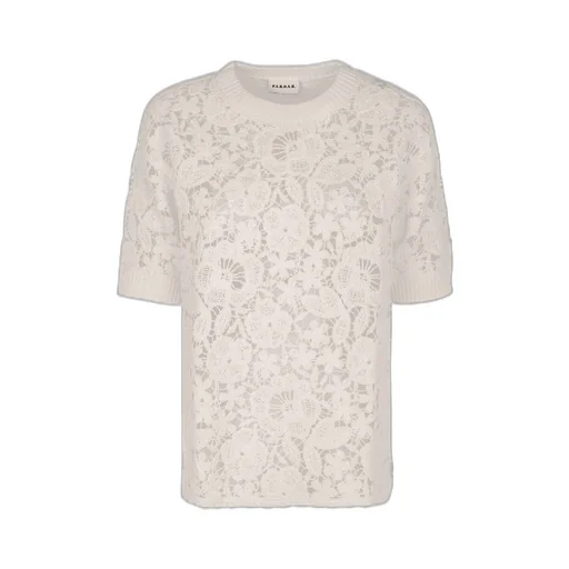 P.A.R.O.S.H. Lace Detailed Short-Sleeve Top