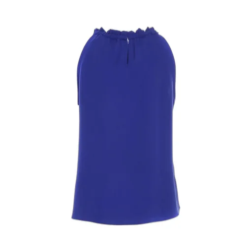 P.A.R.O.S.H. Elasticated-Neck Gathered Sleeveless Blouse