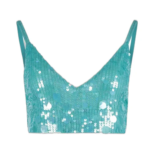 P.A.R.O.S.H. Sequin Embellished Cropped Top