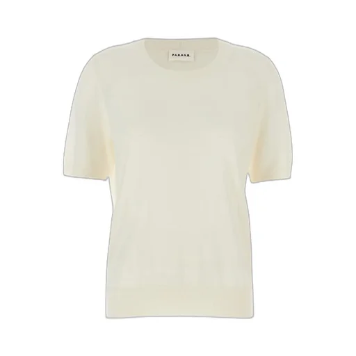 P.A.R.O.S.H. Linfa Short-Sleeved Crewneck Fine-Knit Top