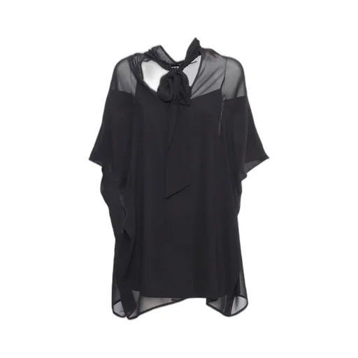 P.A.R.O.S.H. Tied-Fasten Semi Sheer Blouse