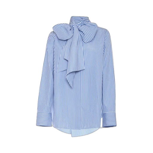 P.A.R.O.S.H. Striped Tied-Neck Shirt