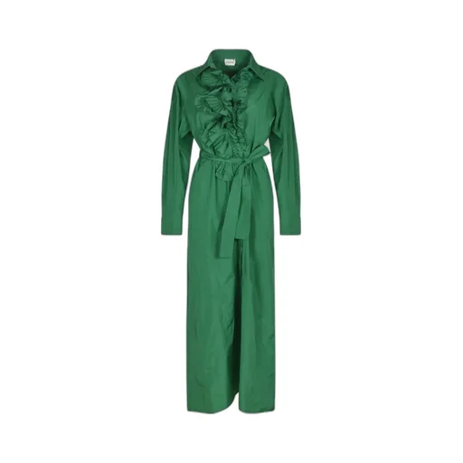 P.A.R.O.S.H. Ruffle Detailed Long-Sleeve Shirt Dress