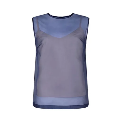 P.A.R.O.S.H. Semi-Sheer Sleeveless Top
