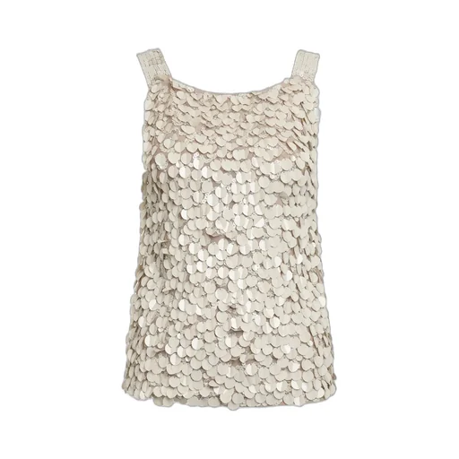 P.A.R.O.S.H. Sequin Embellished Tank Top