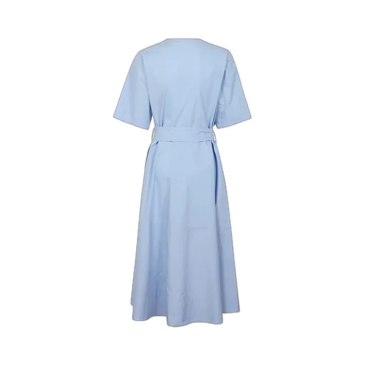 P.A.R.O.S.H. V-Neck Tied-Waist Midi Dress