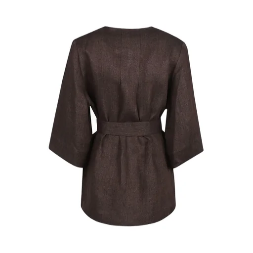 P.A.R.O.S.H. V-Neck Belted Blouse